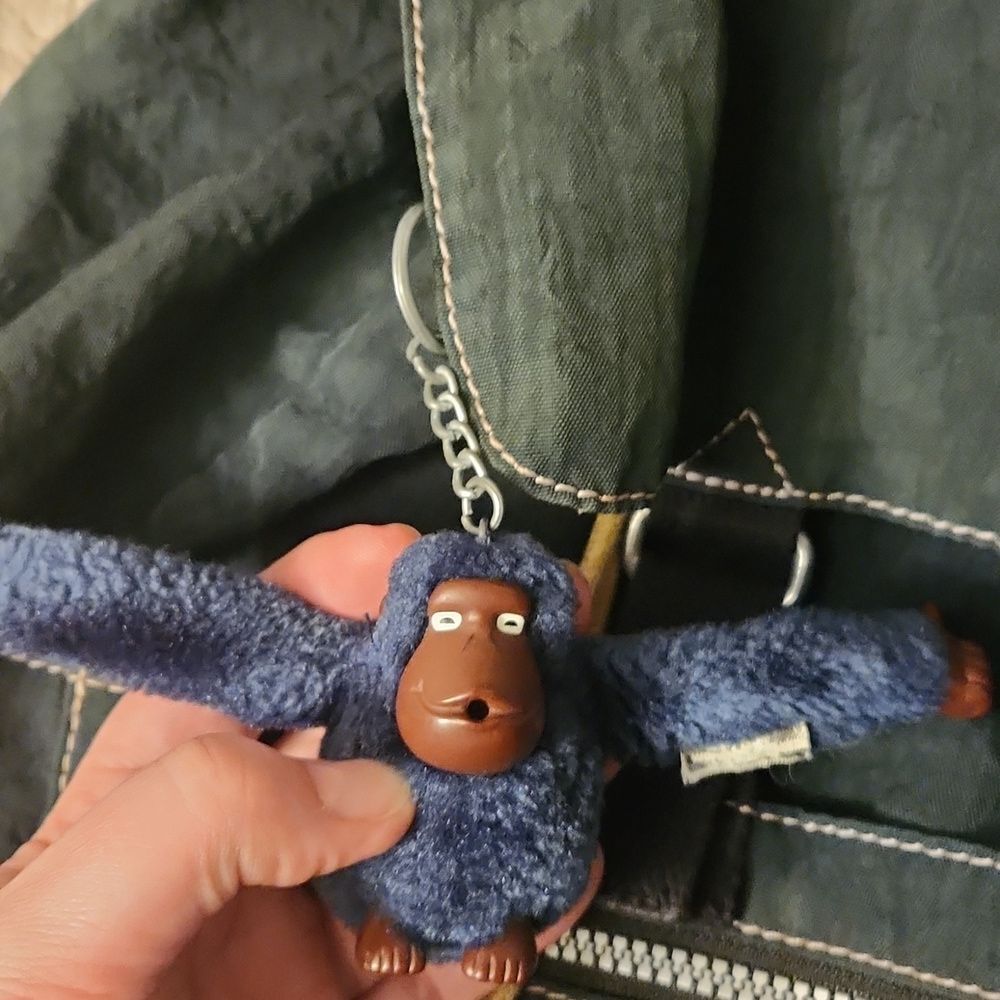 Kipling Dark Green Nylon Mini Drawstring Backpack… - image 4